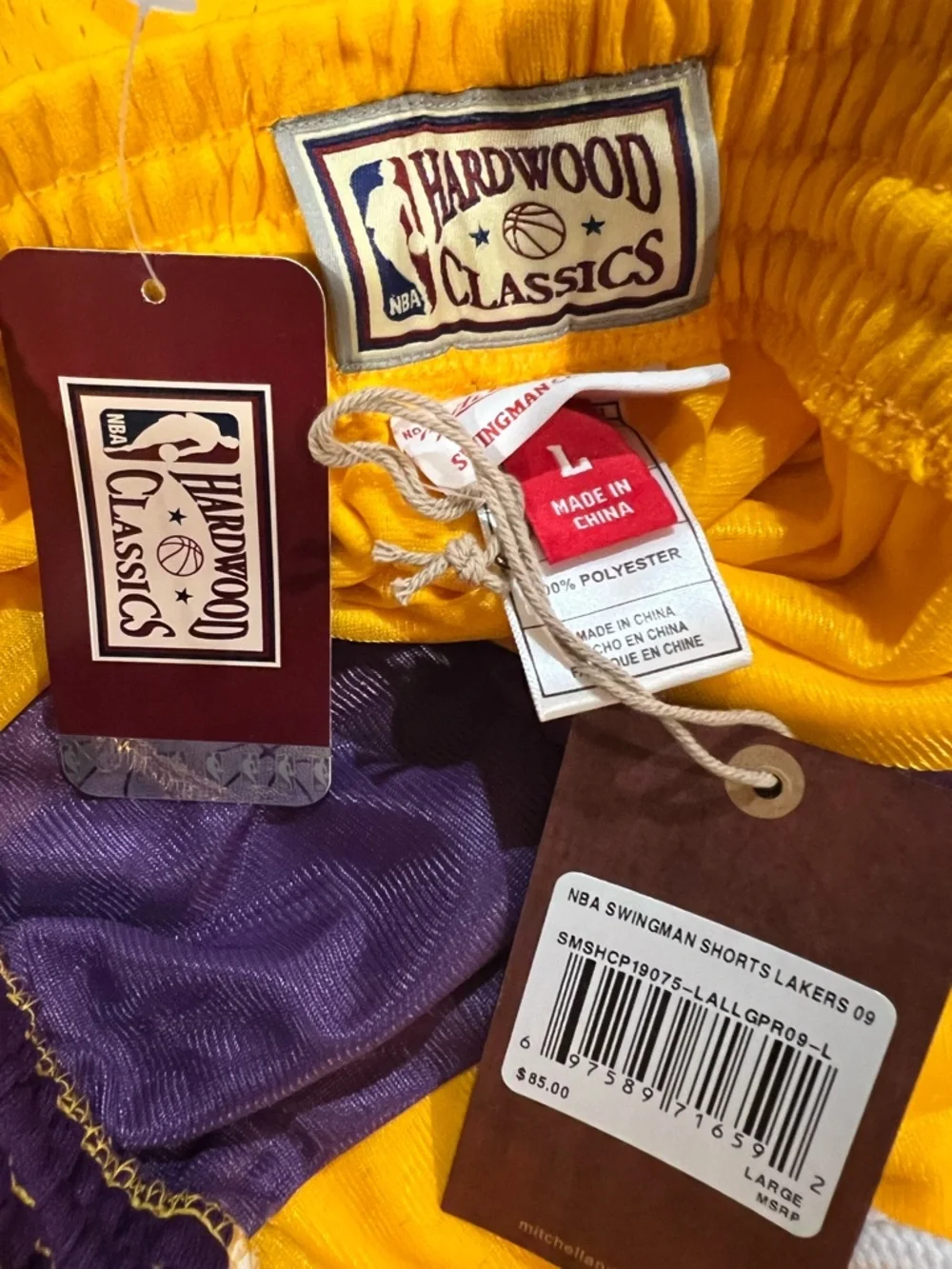 Mitchell & Ness Men's Los Angeles Lakers Swingman Shorts NWT